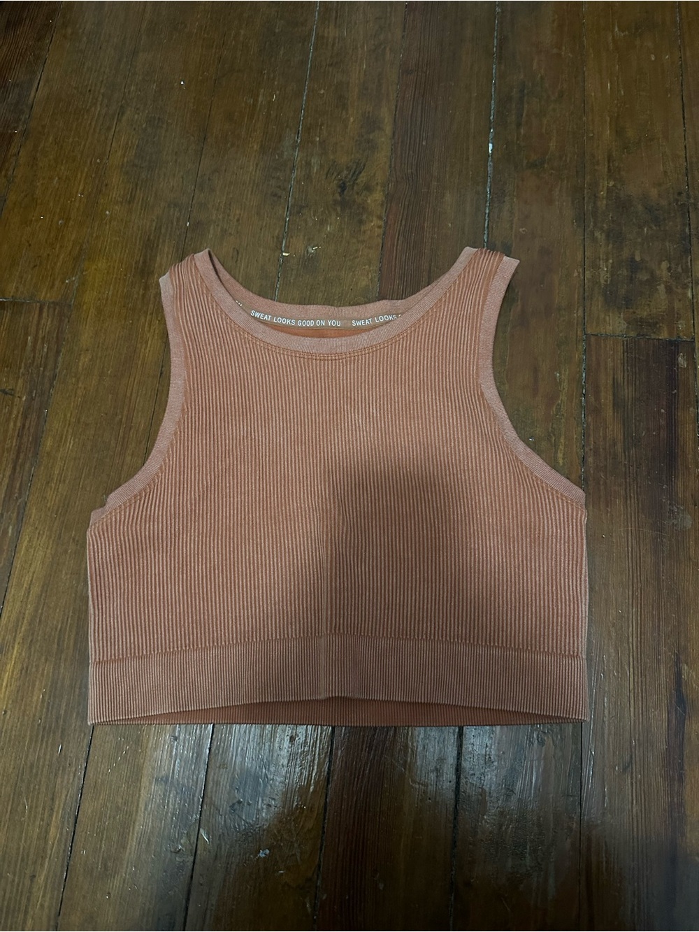 aerie Ribbed Crop Tank - Terra Cotta